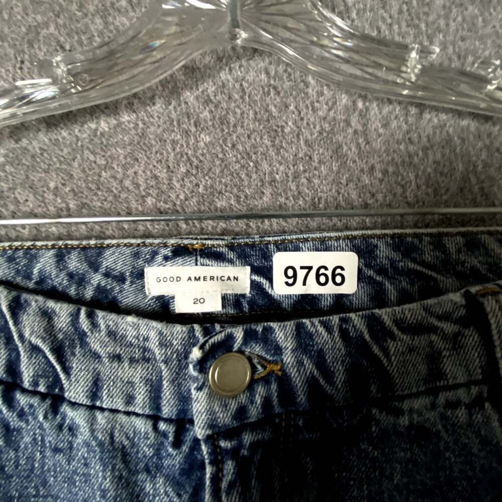 Good American Women's Plus Size 20 Distressed Good Classic High Rise Jeans - Picture 7 of 11